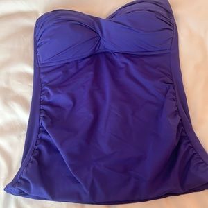 Anne Cole strapless bathing suit. With bandeau top. Size M. Color purple